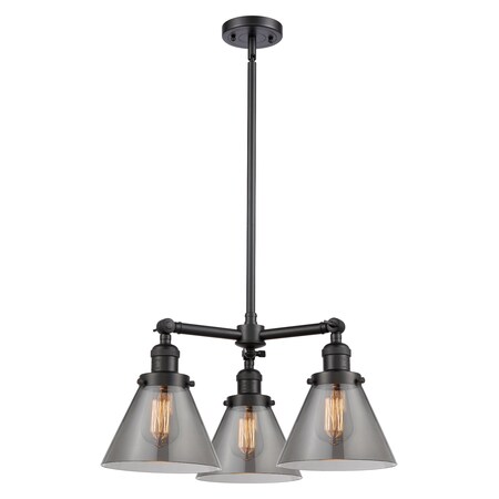 Innovations Lighting 3 Light Chandelier 207-BK-G43